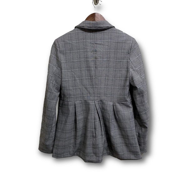 Free Generation Los Angeles Womens Checkered Snap Front Blazer Grey Size Medium - Picture 3 of 7